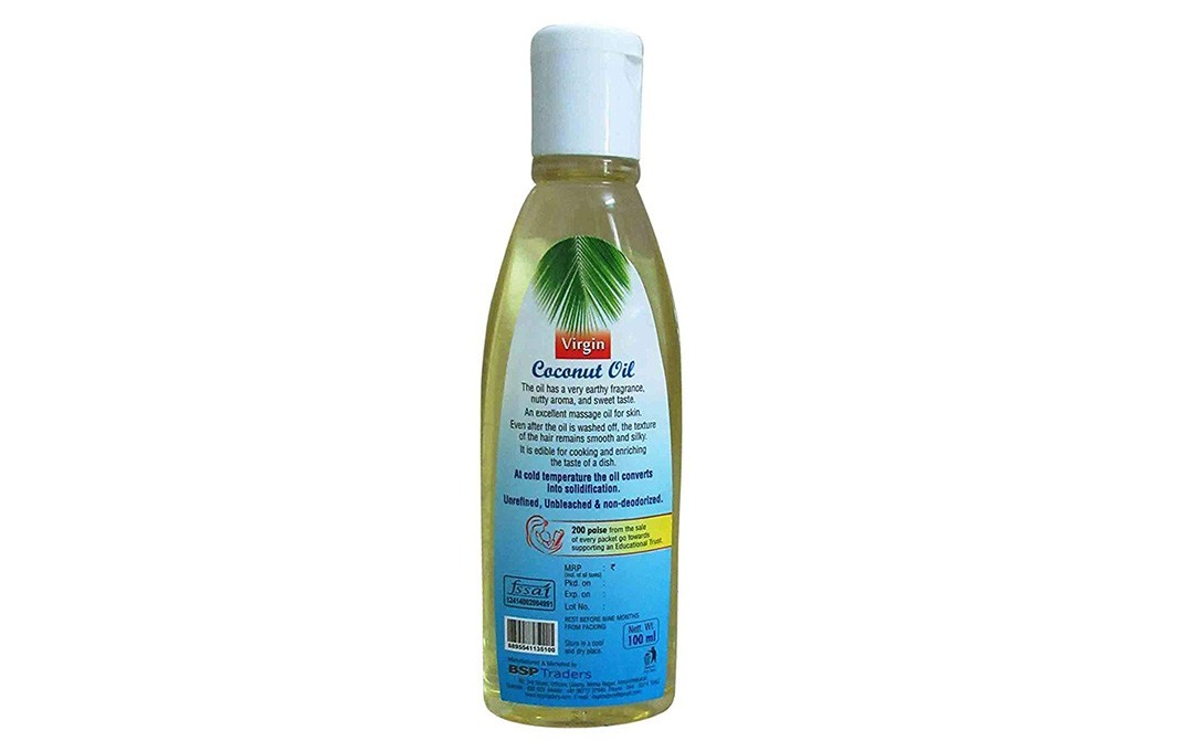 BSP Foods Virgin Coconut Oil    Bottle  100 millilitre